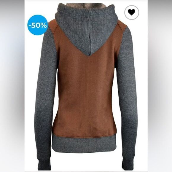 SKYLINEWEARS Women’s Char-Coffee Basic Zip Up Fleece Hoodie XXL NWT in pkg brown - Picture 3 of 6